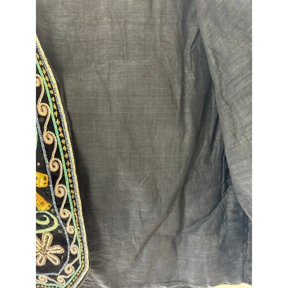 Vintage Black Velvet Vest - Picture 6 of 7